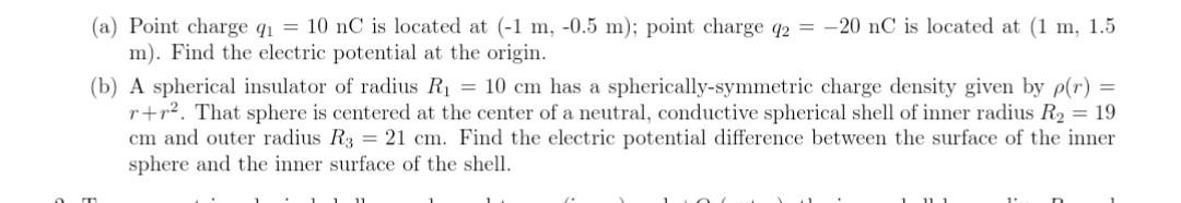 Solved A Point Charge Q1 10nc Is Located At −1 M −0 5 M