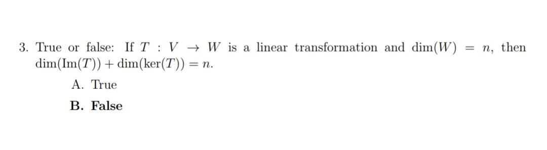 Solved Linear Algebra Linear Transformation. The Answer Is | Chegg.com