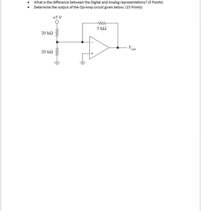 Solved What is the difference between the Digital and Analog | Chegg.com