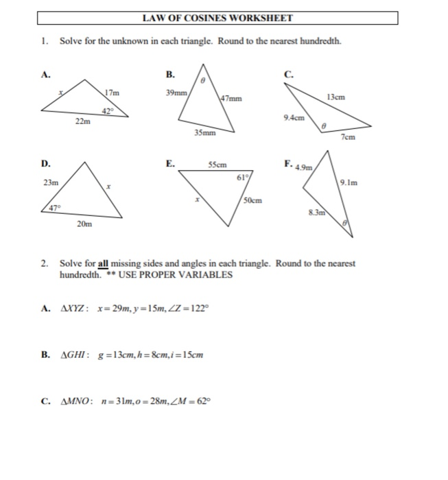 the-law-of-cosines-worksheet-answers-worksheets-for-kindergarten