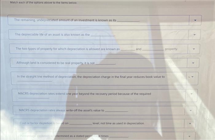 Solved Select the correct answer from the terms provided to | Chegg.com
