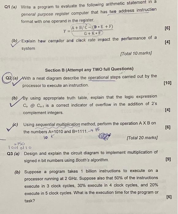 Q1 (a) Write a program to evaluate the following | Chegg.com