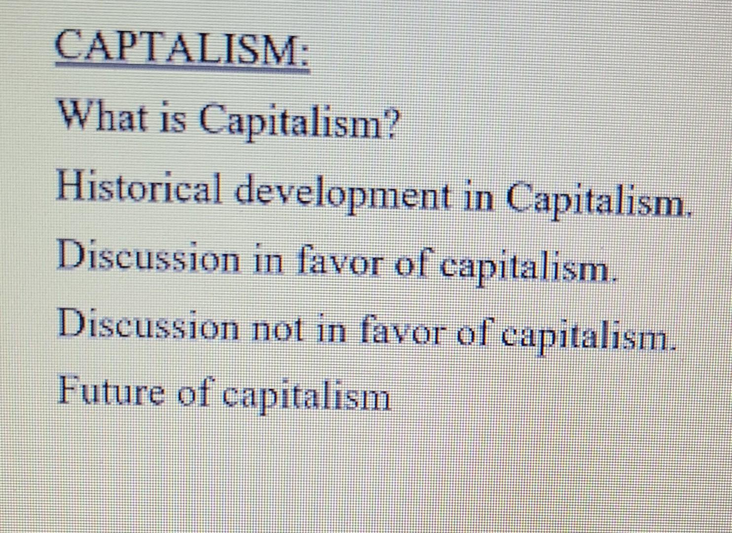 What Is Capitalism?