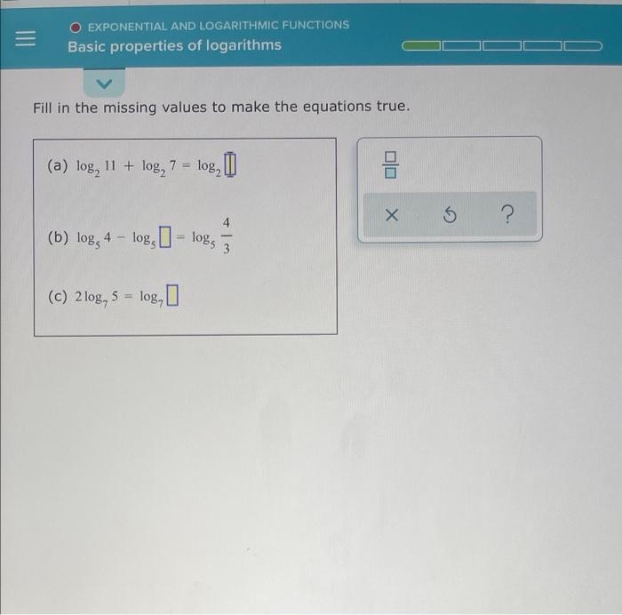 Solved E O EXPONENTIAL AND LOGARITHMIC FUNCTIONS Basic | Chegg.com
