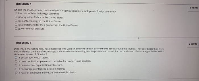 Solved QUESTION 3 2 points What is the most common reason | Chegg.com