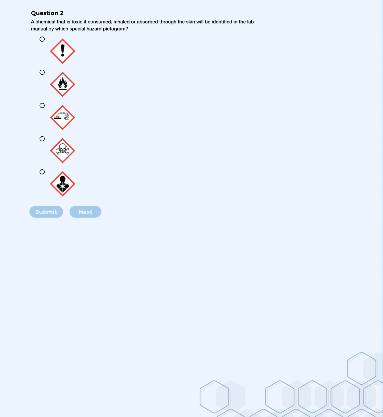 Solved Question 2A chemical that is toxic if consumed, | Chegg.com