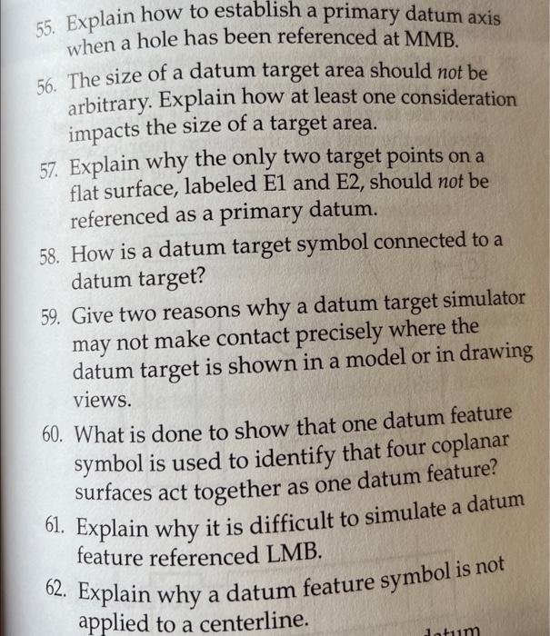 Solved 53. How can a datum plane be simulated when the datum | Chegg.com