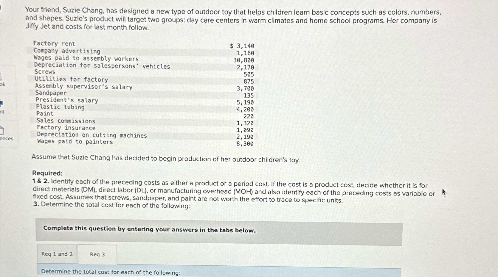 Solved Your friend, Suzie Chang, has designed a new type of | Chegg.com