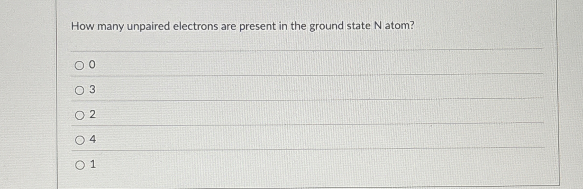 Solved How Many Unpaired Electrons Are Present In The Ground Chegg Com