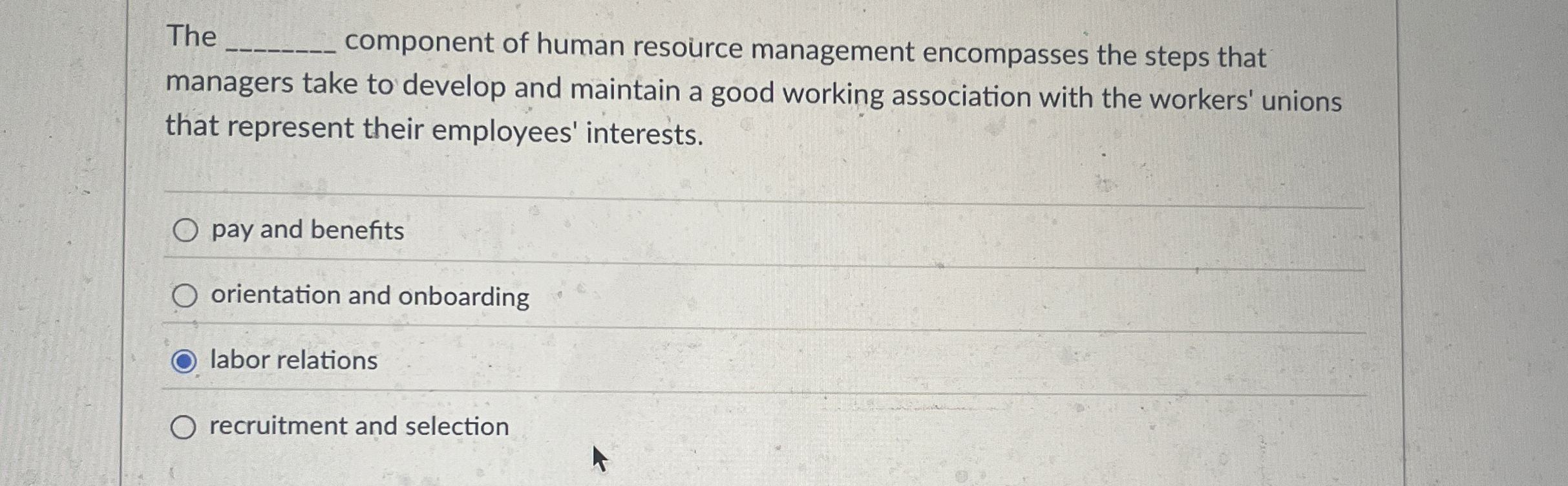 Solved The q, of human resource management