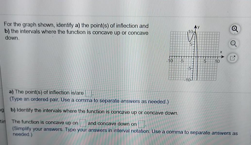 Solved For the graph shown, identify a) the point(s) of | Chegg.com