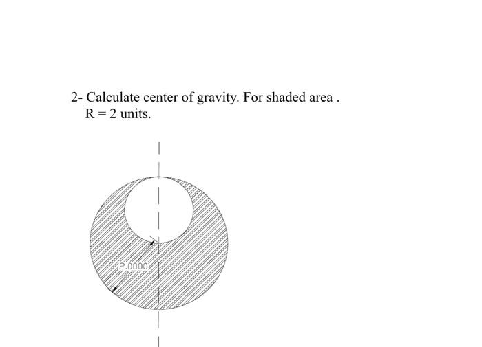 Solved 2 Calculate center of gravity. For shaded area . \\(