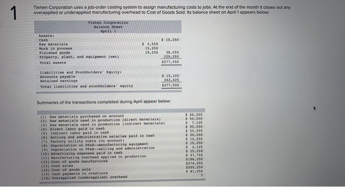 solved-1-tiehen-corporation-uses-a-job-order-costing-system-chegg