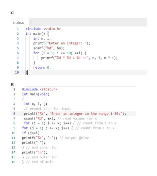 Solved E Question 1 4marks: What does the following programs | Chegg.com