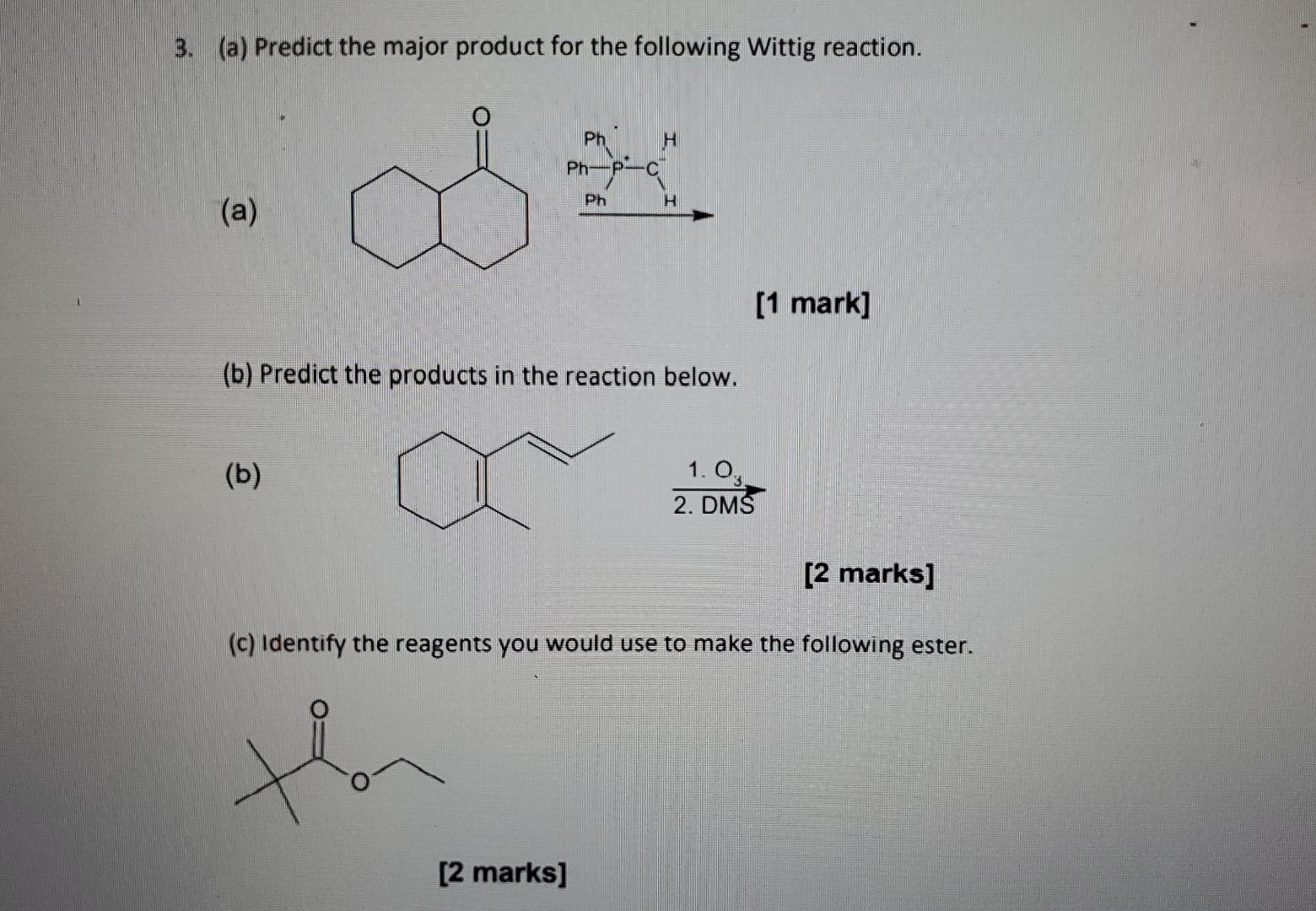 Solved 3. (a) Predict the major product for the following | Chegg.com