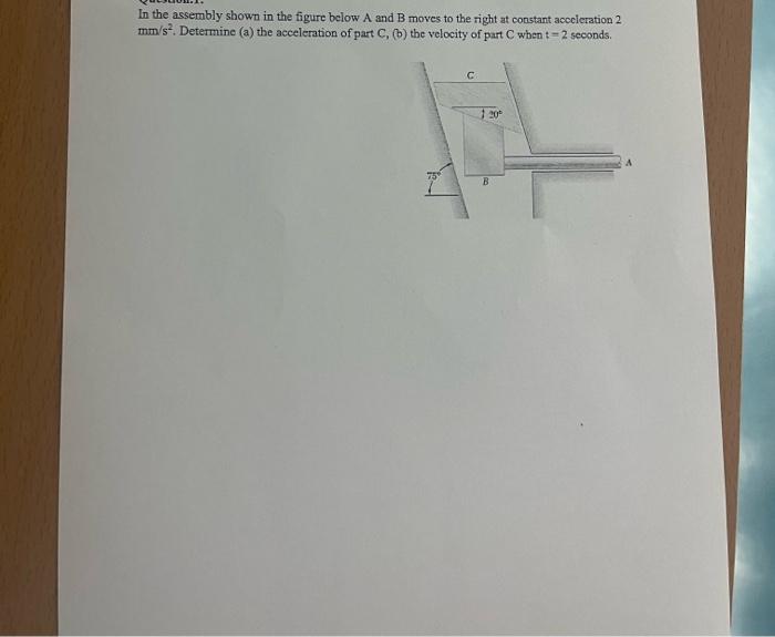 Solved In the assembly shown in the figure below A and B | Chegg.com