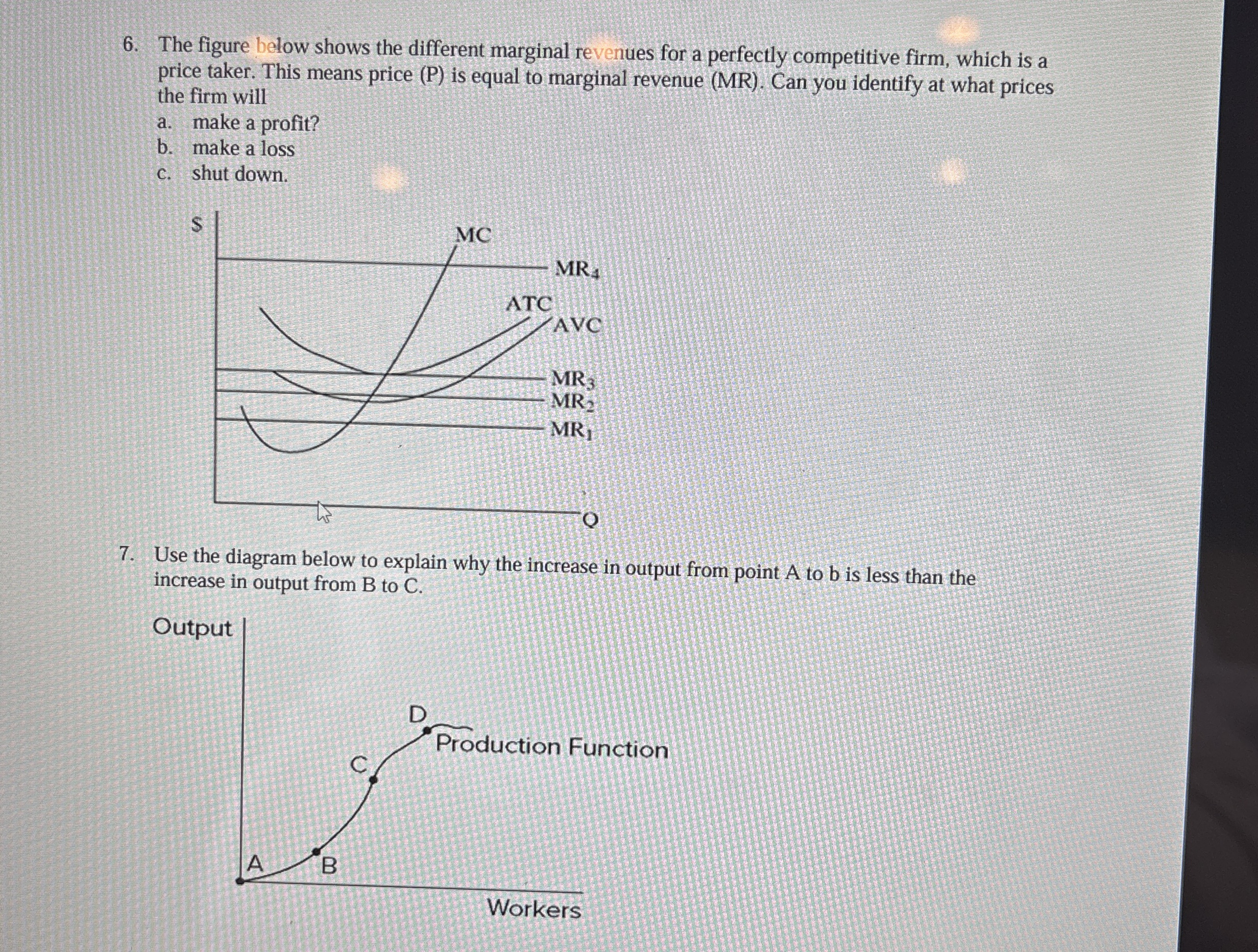 Solved The figure below shows the different marginal | Chegg.com