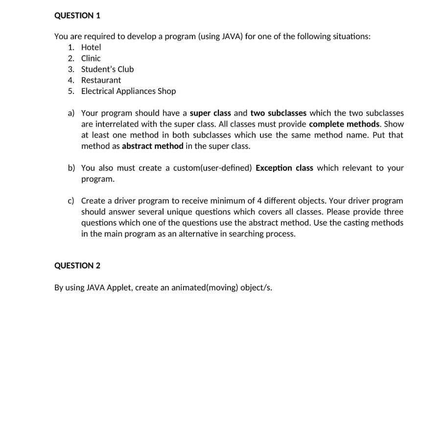 Solved QUESTION 1 You are required to develop a program | Chegg.com
