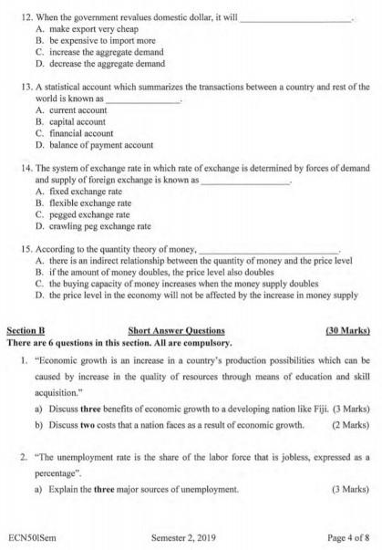 Solved Section A Multiple Choice (15 Marks) There are 15 | Chegg.com