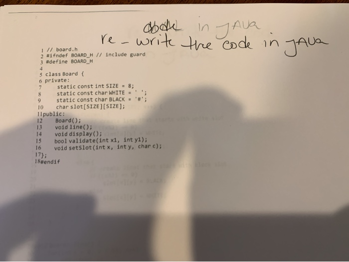 Solved re-write the code in JAVA 1 // main.cpp 2 #include 3 | Chegg.com