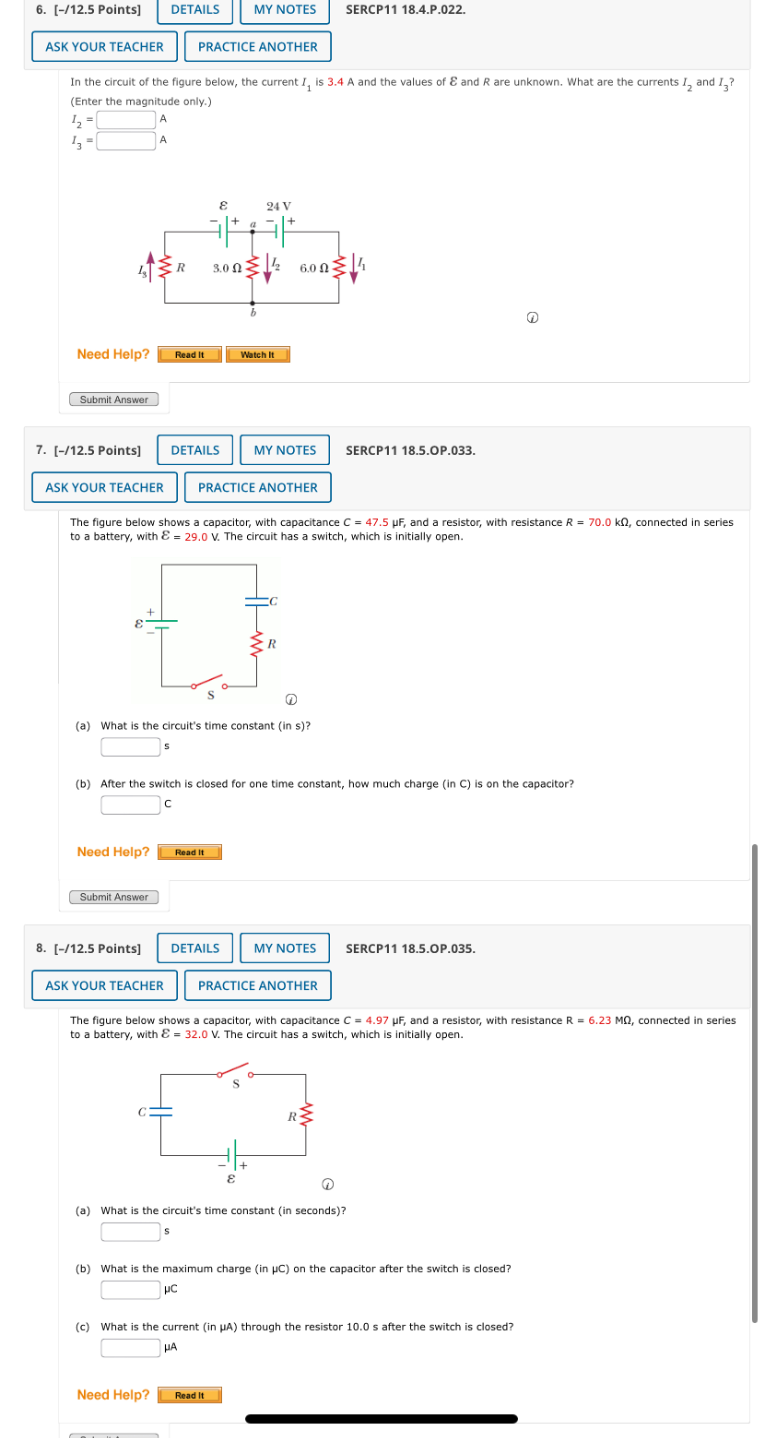 Solved In ﻿the circuit of ﻿the figure below, the current | Chegg.com