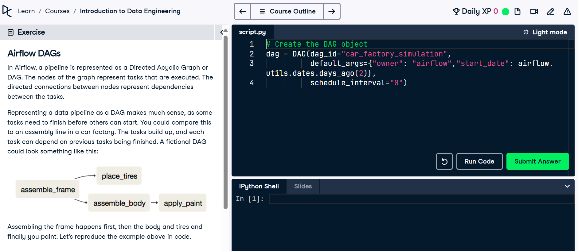 Solved Airflow DAGs In Airflow, a pipeline is represented as | Chegg.com