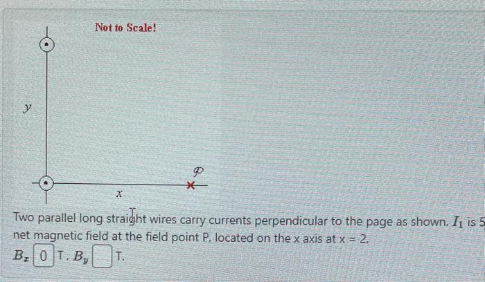 Solved Two parallel long straight wires carry currents | Chegg.com