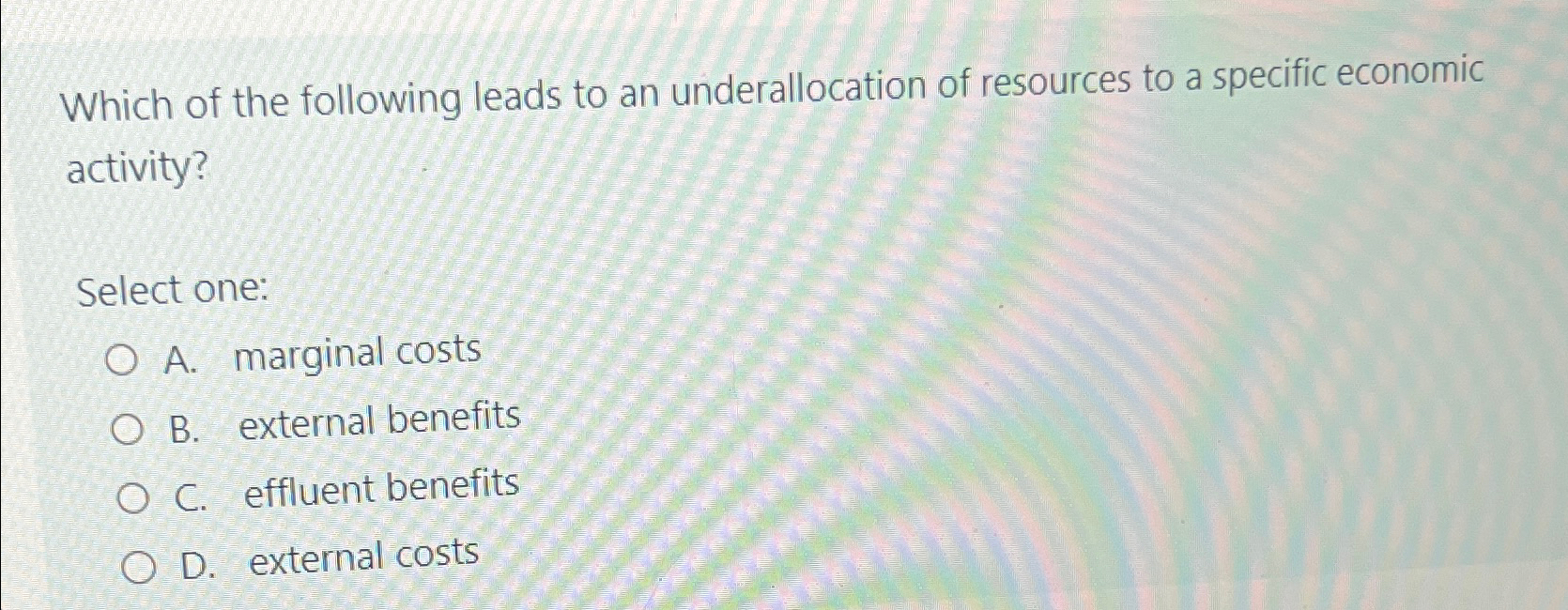Solved Which of the following leads to an underallocation of | Chegg.com