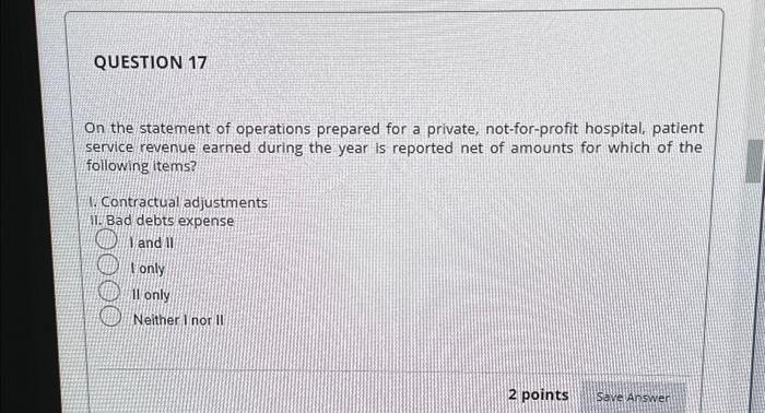 Solved QUESTION 17 On the statement of operations prepared | Chegg.com