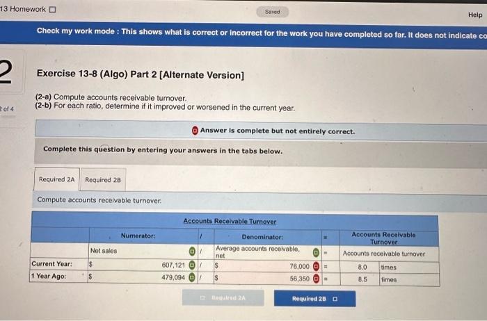 Solved Required information Exercise 13-8 (Algo) Analyzing | Chegg.com