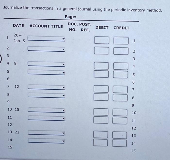 Solved Journal Entries-Periodic Inventory Paul Nasipak owns | Chegg.com