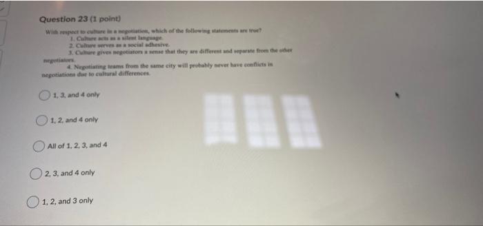 Solved Question 23 (1 point) with spect to reportion, which | Chegg.com