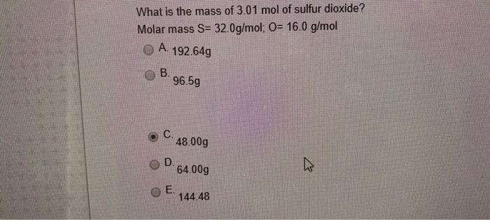 sulfur molar mass