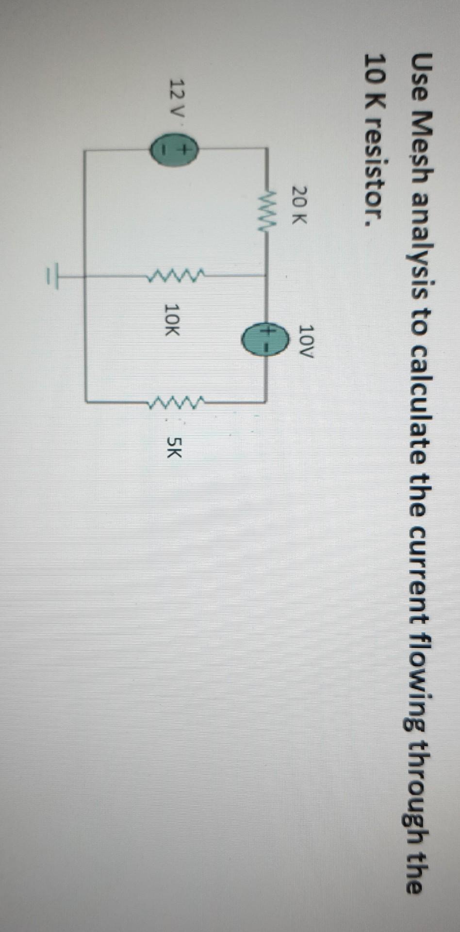 Solved Use Mesh analysis to calculate the current flowing