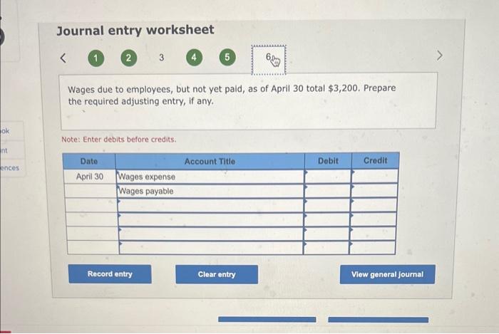 Solved Journal entry worksheet 6 Office supplies on hand as 