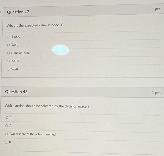 Solved Use this decision tree for three questions. Assume | Chegg.com