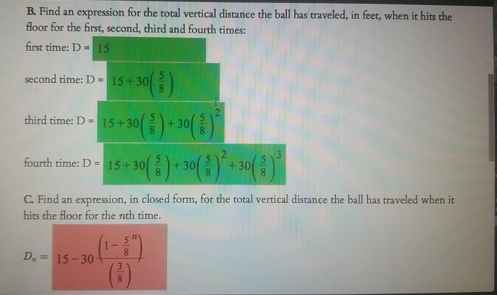 solved-a-ball-is-dropped-from-a-height-of-15-feet-and-chegg