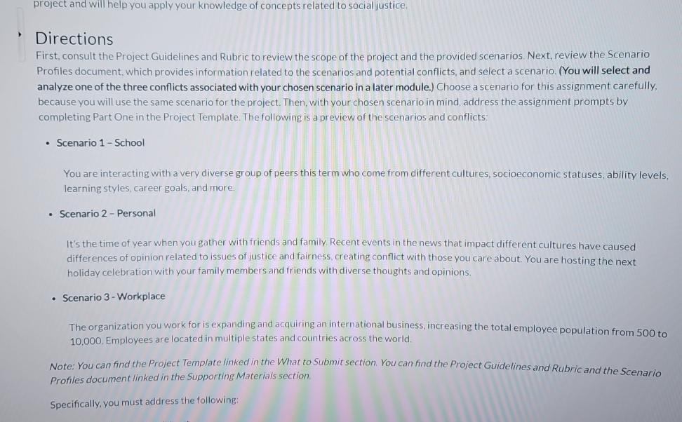 Solved project and will help you apply your knowledge of | Chegg.com