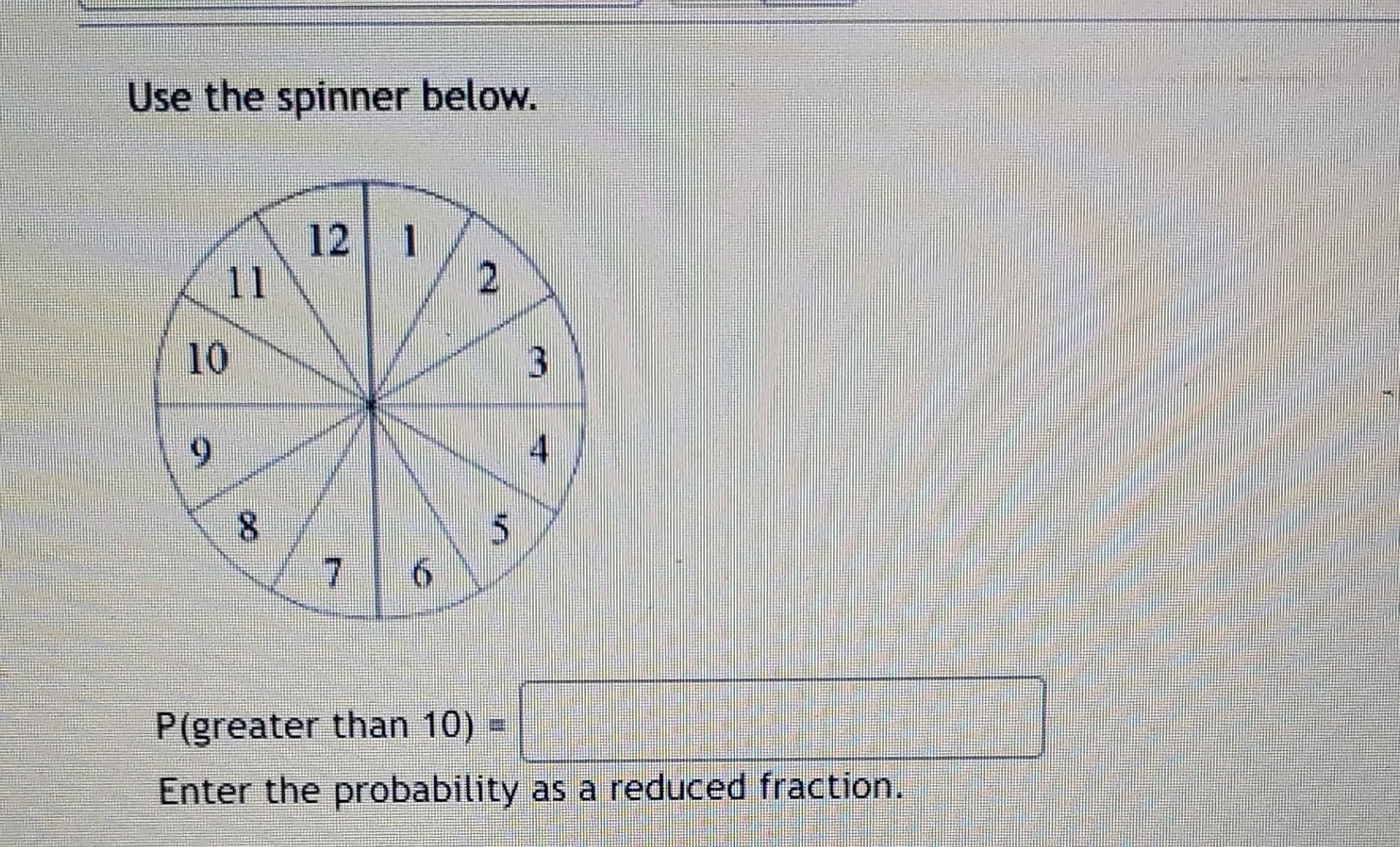 Solved Use the spinner below. | Chegg.com