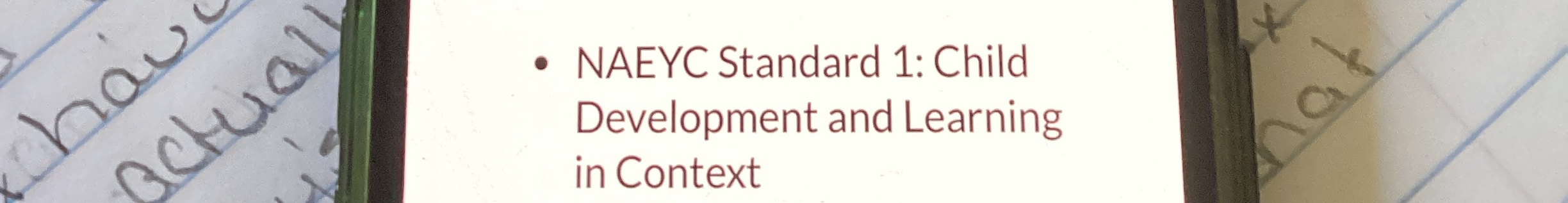 Solved NAEYC Standard 1: Child Development and Learning in | Chegg.com