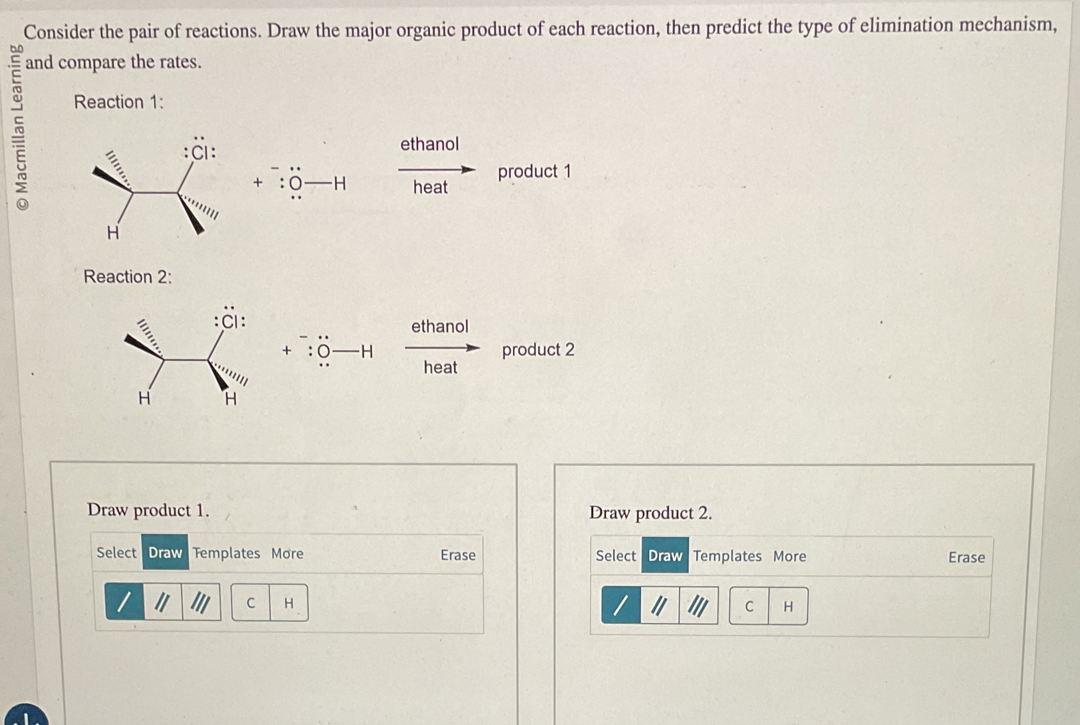 Solved Consider the pair of reactions. Draw the major | Chegg.com