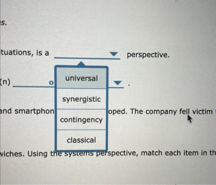 Solved Apply your understanding of systems theory to