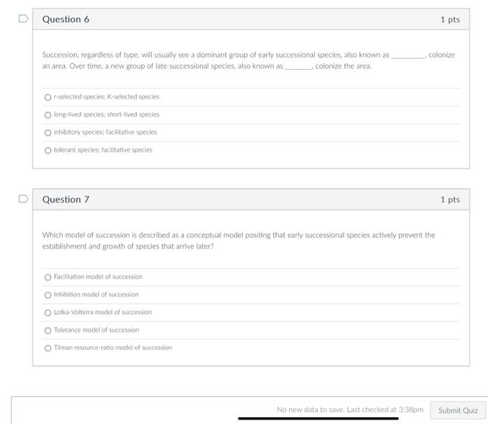 Solved An Example Of Alternative Stable States Is Given By: | Chegg.com