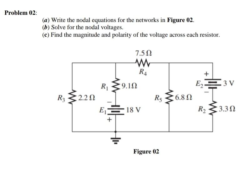 Solved Problem 02: (a) Write The Nodal Equations For The 