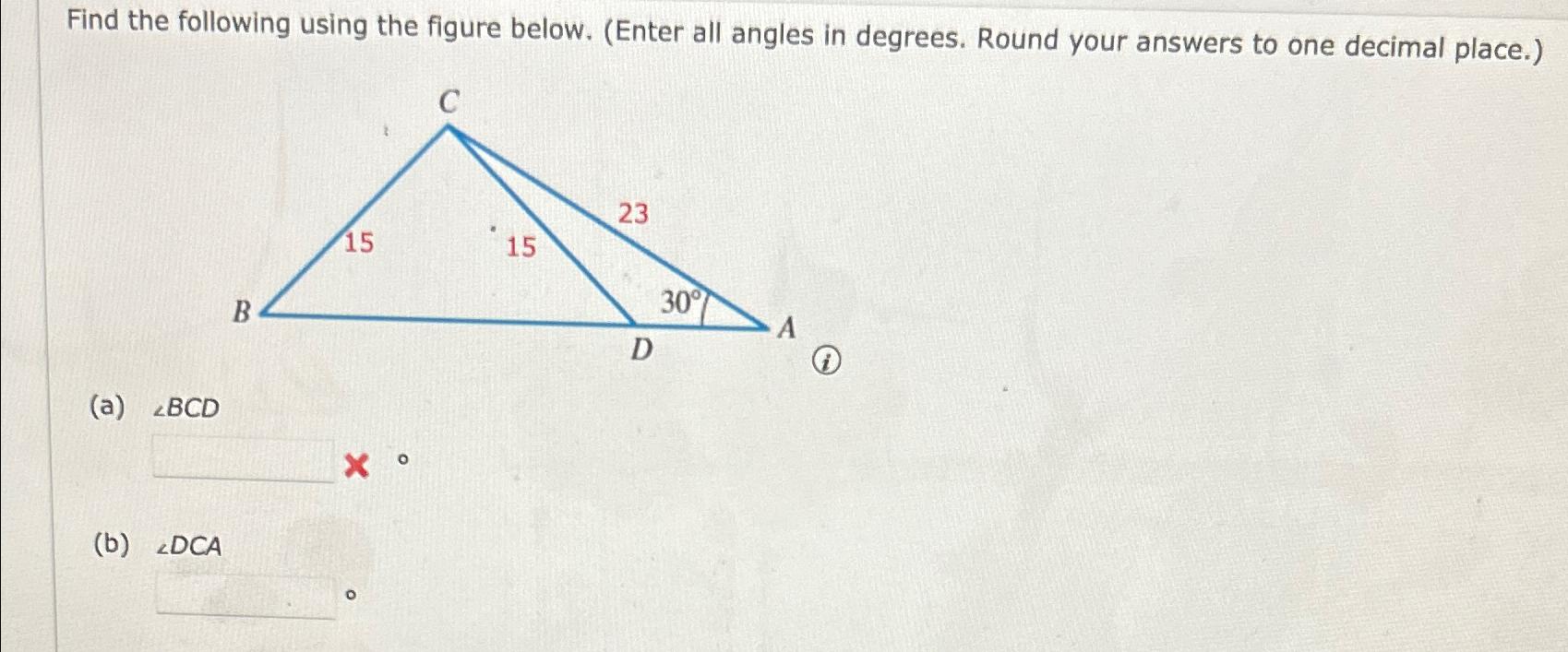 Solved Find the following using the figure below. (Enter all | Chegg.com