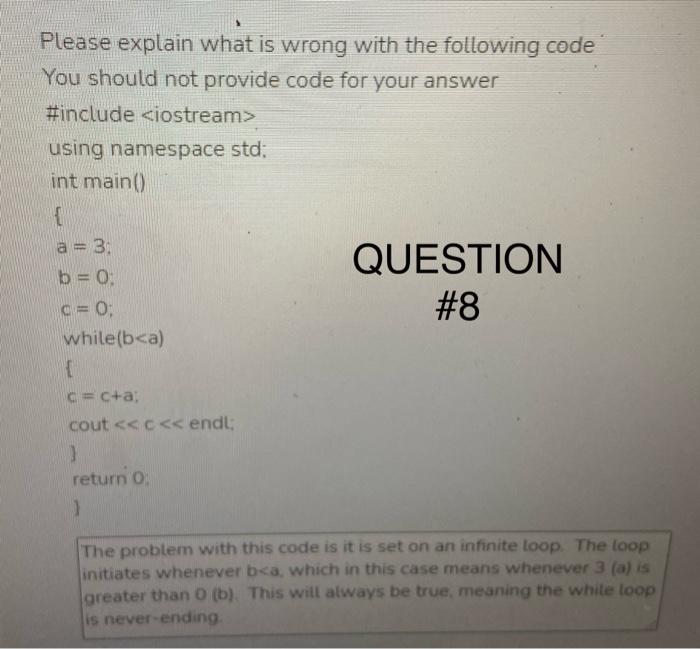 Solved Please modify the code from question 8 to print 3 6 9 | Chegg.com