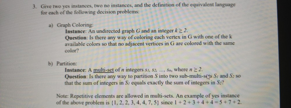 find at least two instances in the text which tell you that