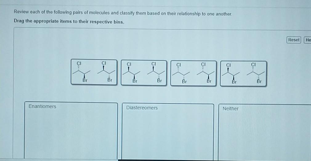 Solved Review each of the following pairs of molecules and | Chegg.com