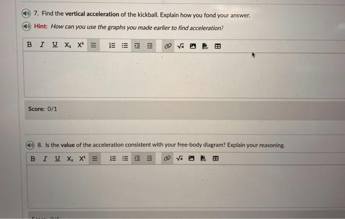 Solved 3. Describe the horizontal motion of the kickball. | Chegg.com