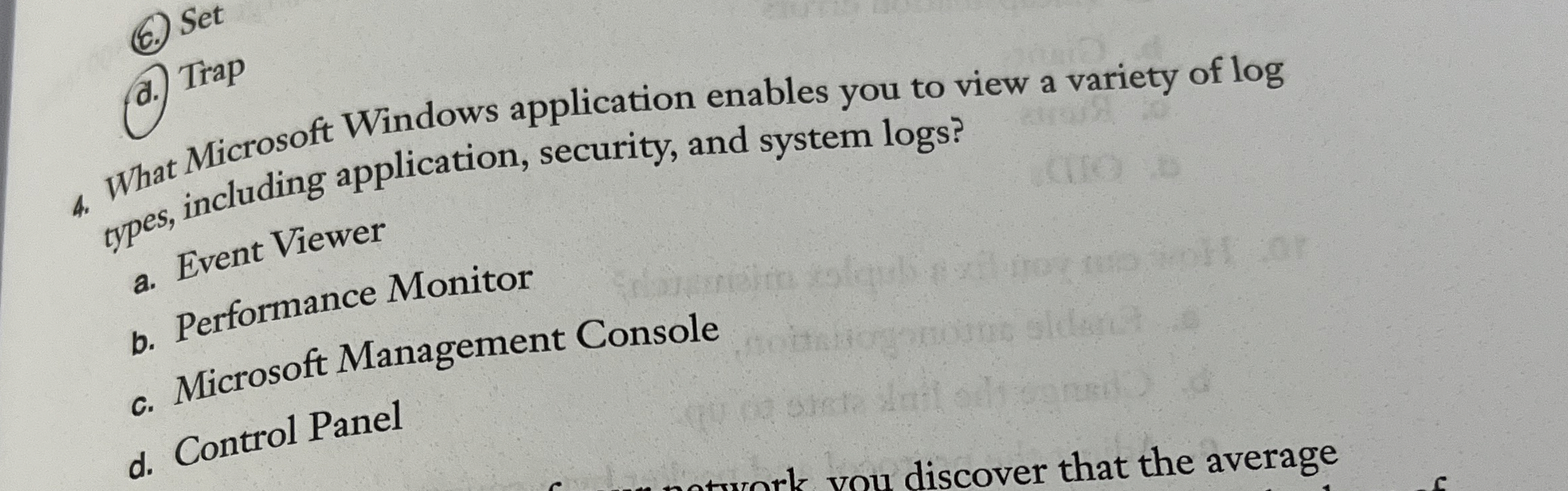 Solved a. ﻿Trap4. ﻿What Microsoft Windows application | Chegg.com
